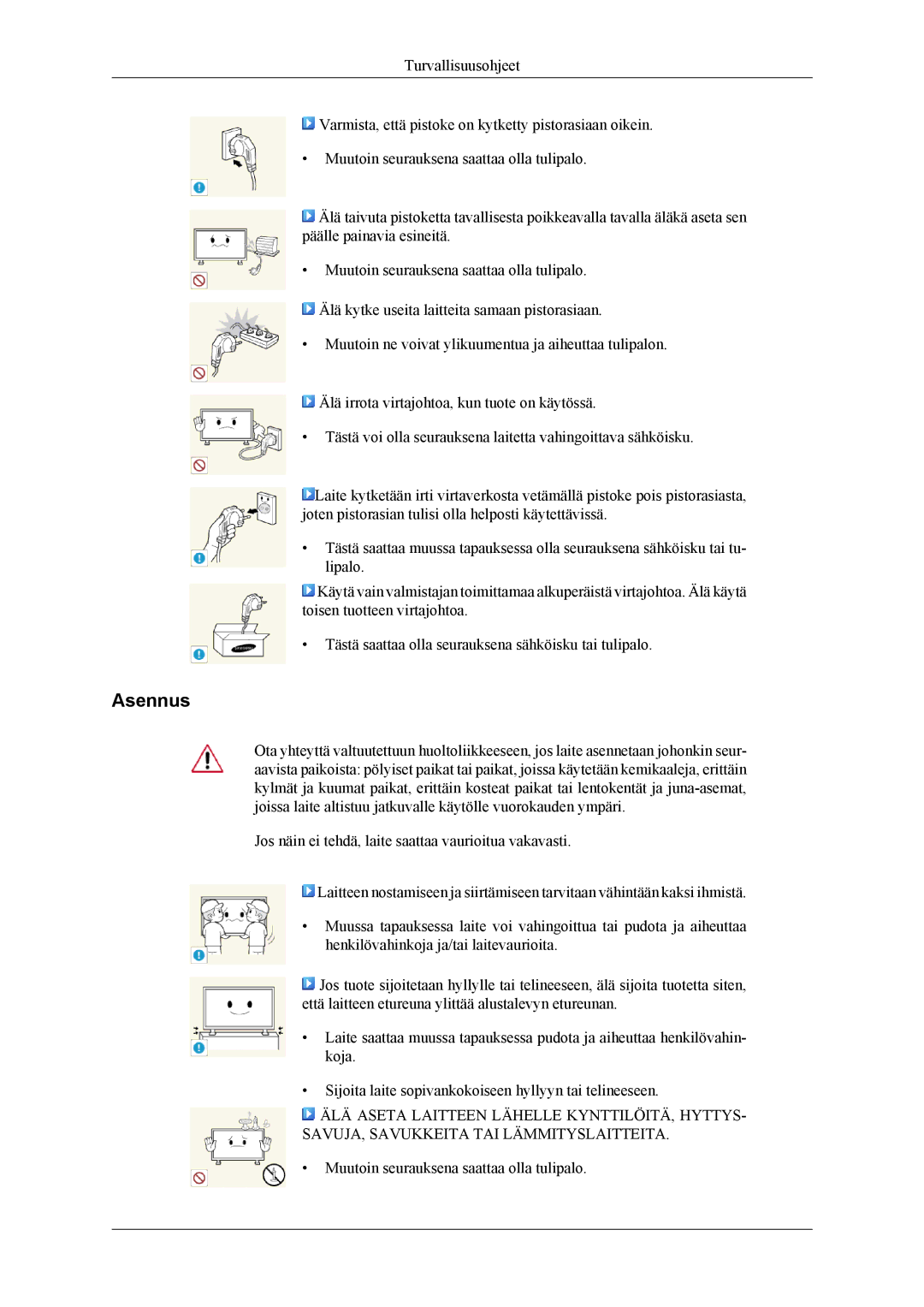 Samsung PH64KRPMBF/EN manual Asennus 