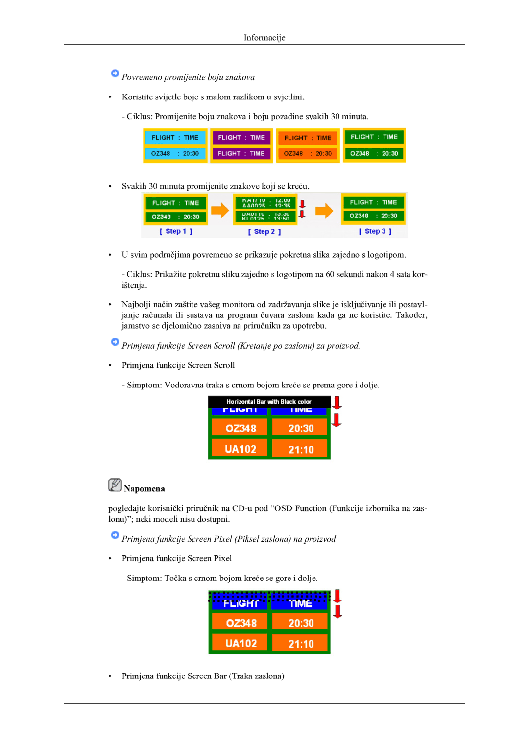 Samsung PH64KRPMBF/EN manual Povremeno promijenite boju znakova 