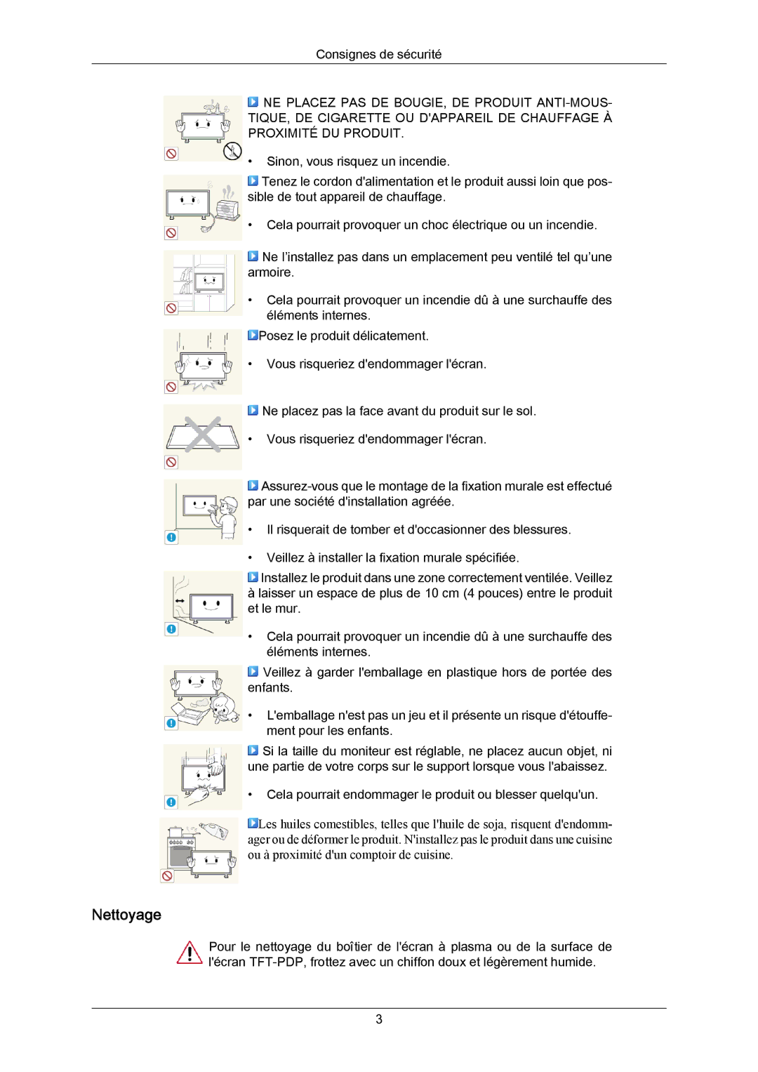 Samsung PH64KRRMBF/EN, PH64KRPMBF/EN manual Nettoyage 