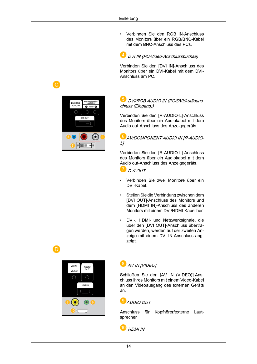 Samsung PH64KRPMBF/EN, PH64KRRMBF/EN manual Audio OUT 