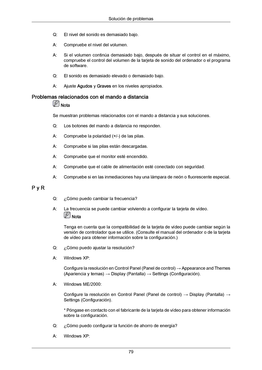 Samsung PH64KRRMBF/EN, PH64KRPMBF/EN manual Problemas relacionados con el mando a distancia 