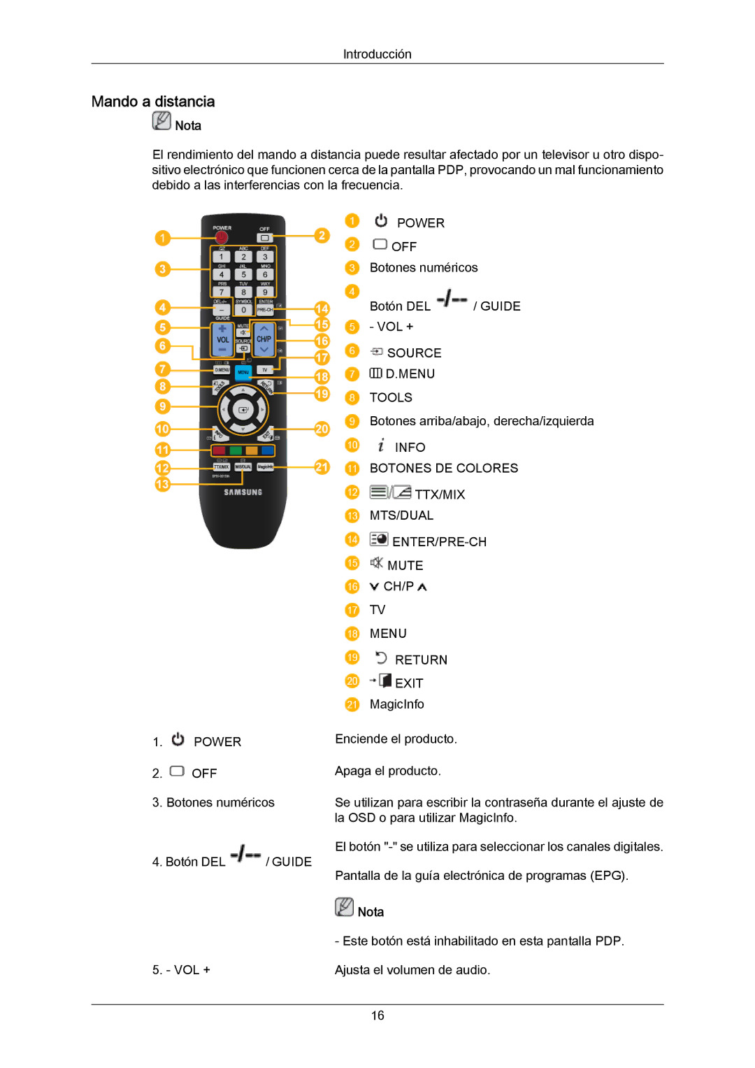 Samsung PH64KRPMBF/EN, PH64KRRMBF/EN manual Mando a distancia, Menu Return Exit 