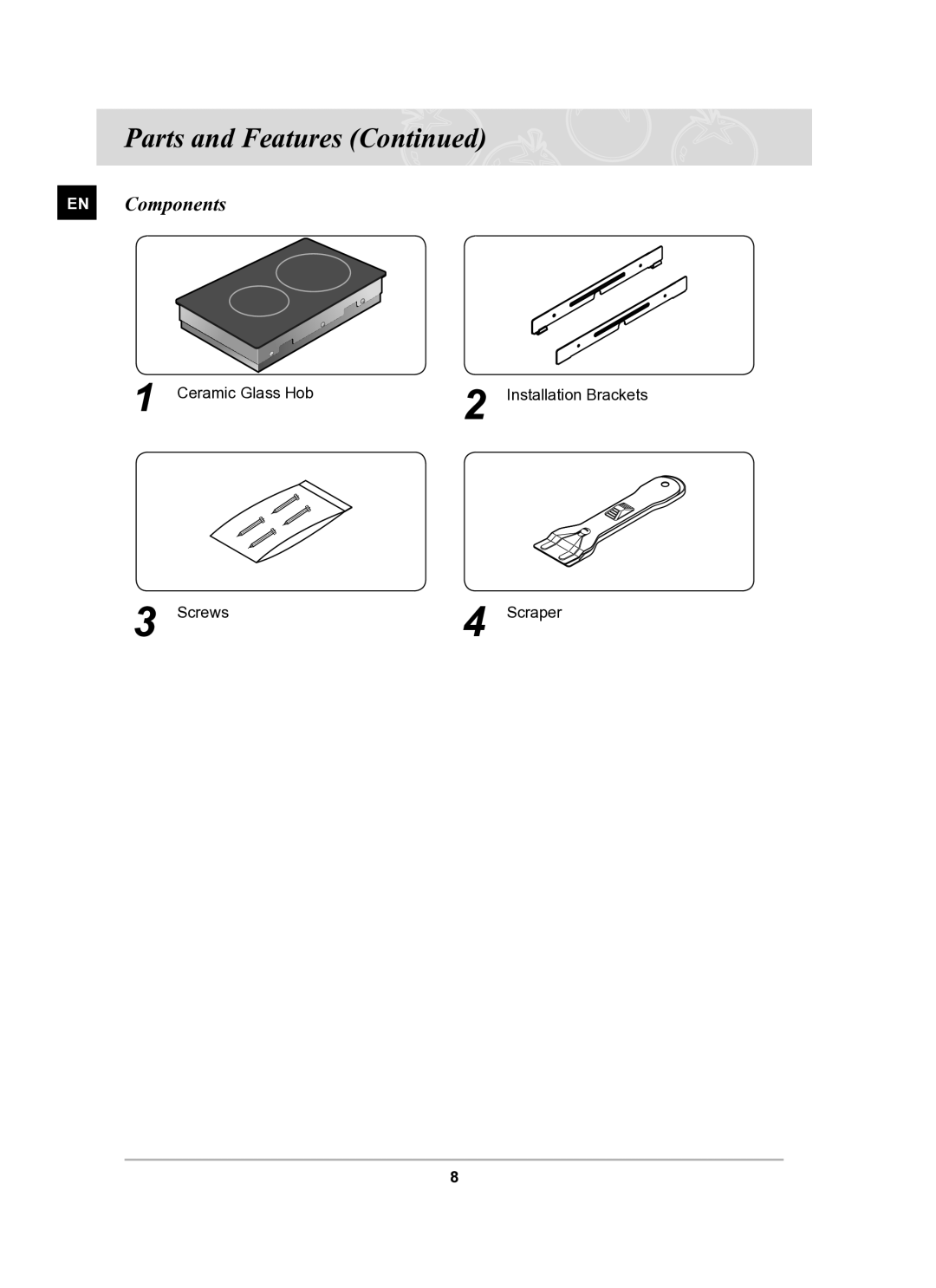 Samsung PKG009/BOL, PKG008/BOL manual EN Components 