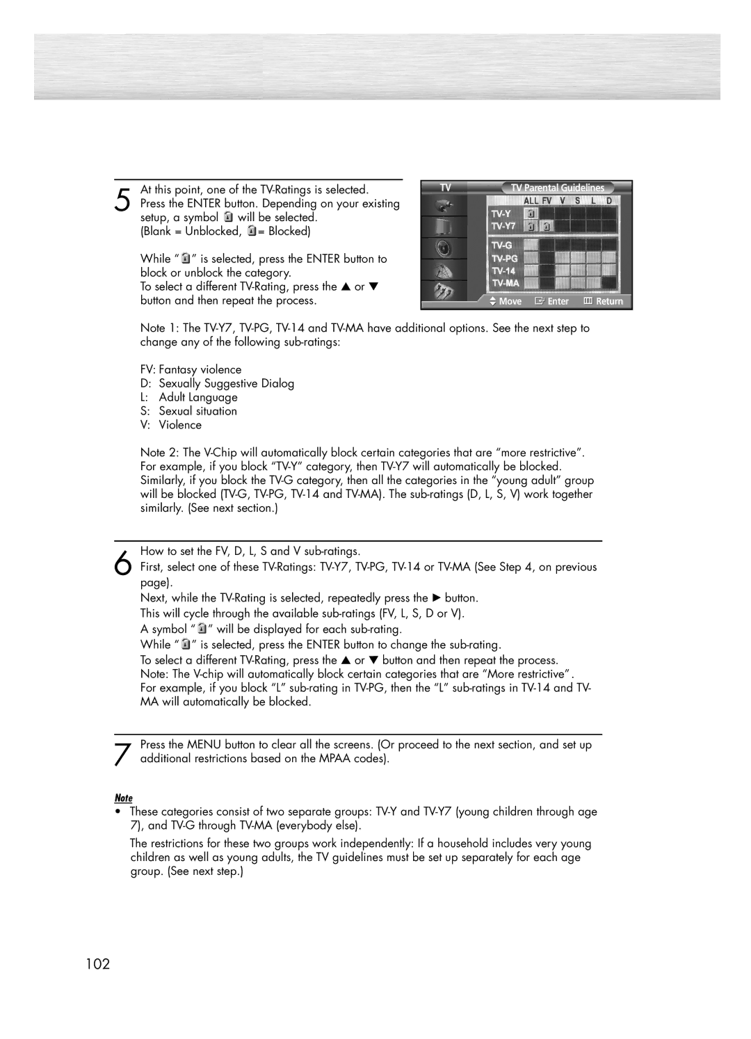 Samsung PL-50D4H manual 102 