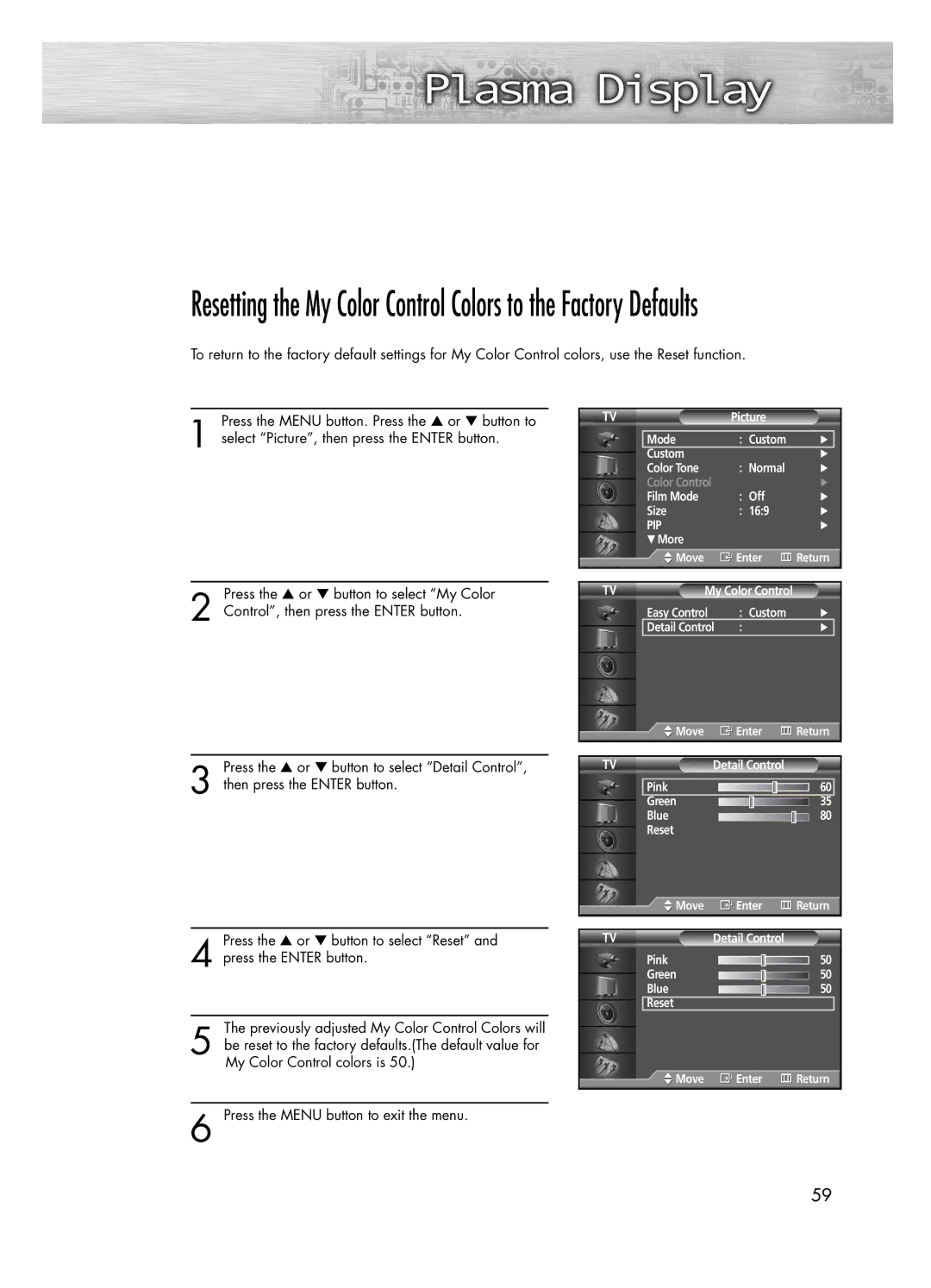 Samsung PL-50D4H manual Pip 