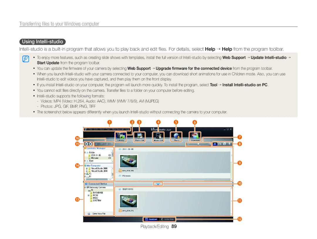 Samsung PL121, PL120 user manual Using Intelli-studio 