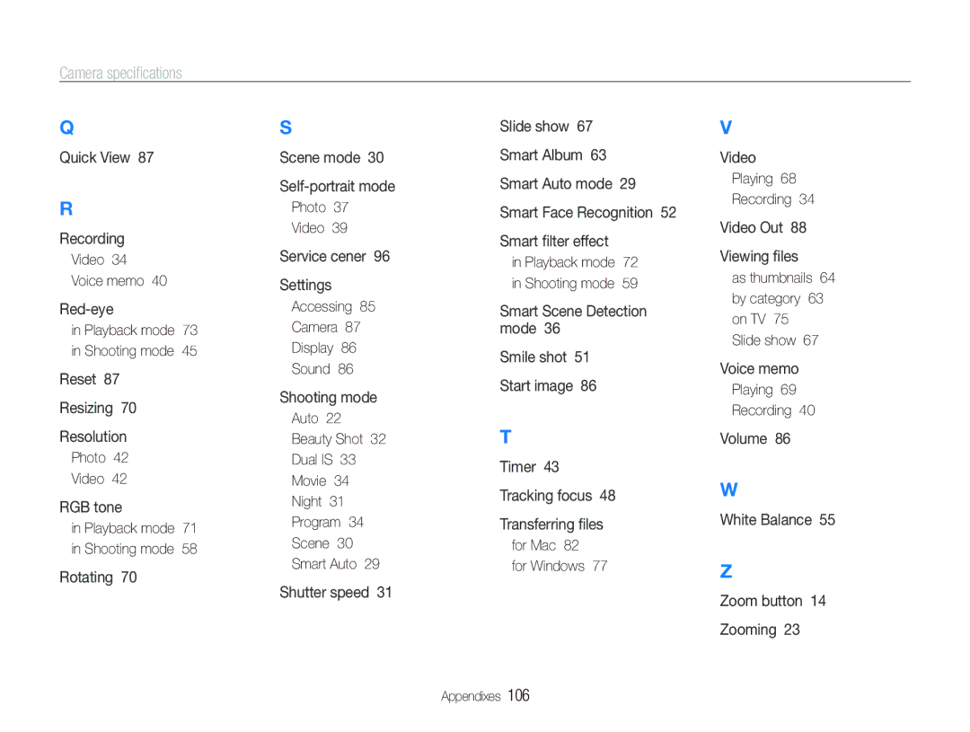 Samsung PL151, PL150 user manual Recording Video 34 Voice memo, For Mac For Windows, Playing Recording 