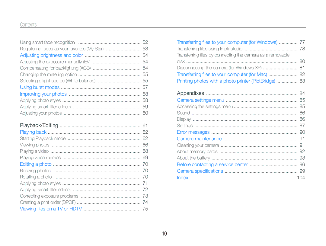 Samsung PL151, PL150 user manual Contents 