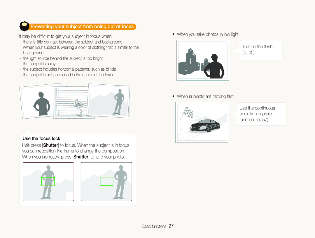 Samsung PL150, PL151 user manual Preventing your subject from being out of focus 