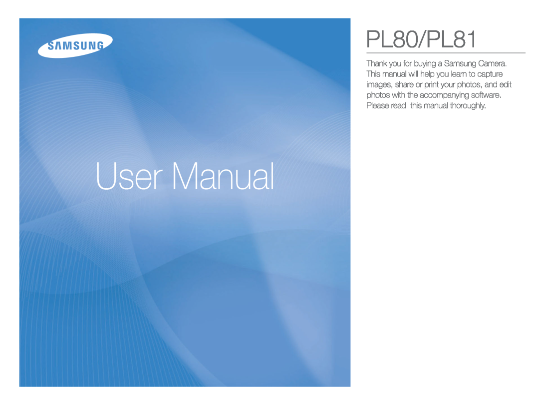 Samsung PL81, PL80 manual 