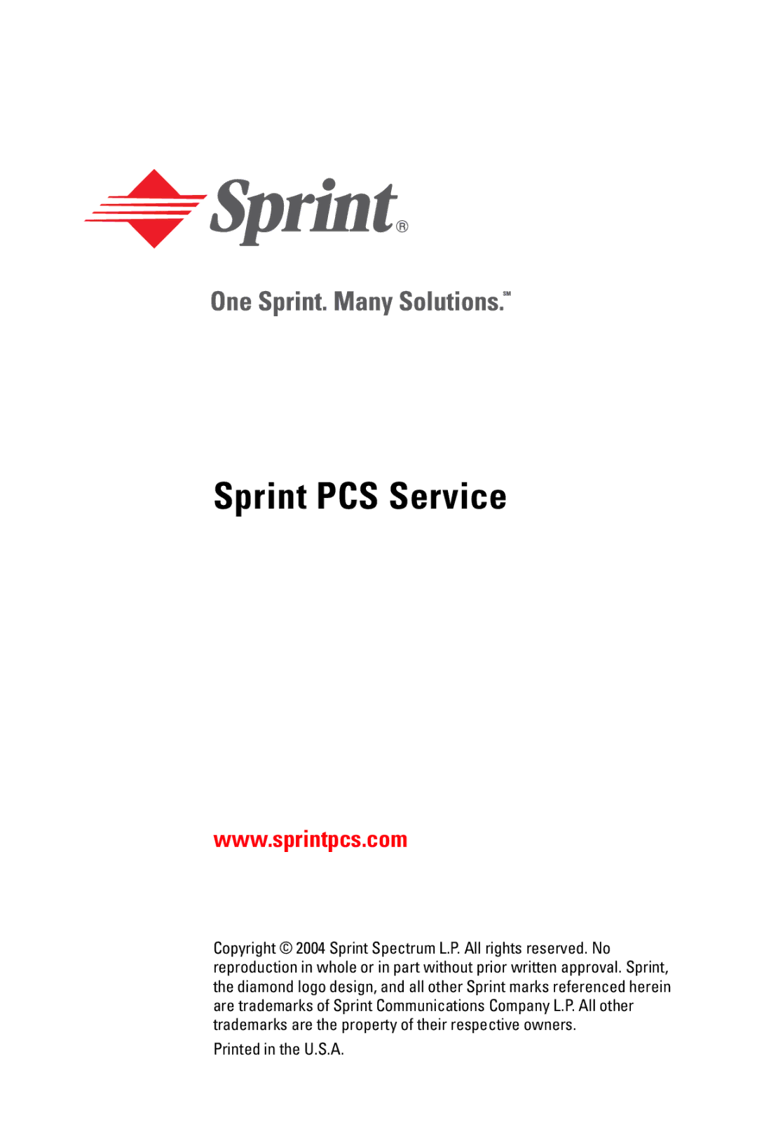 Samsung PM-A740 manual Sprint PCS Service 