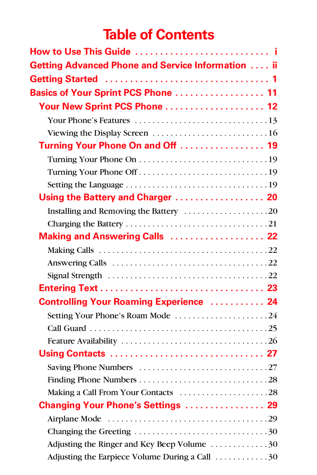 Samsung PM-A740 manual Table of Contents 