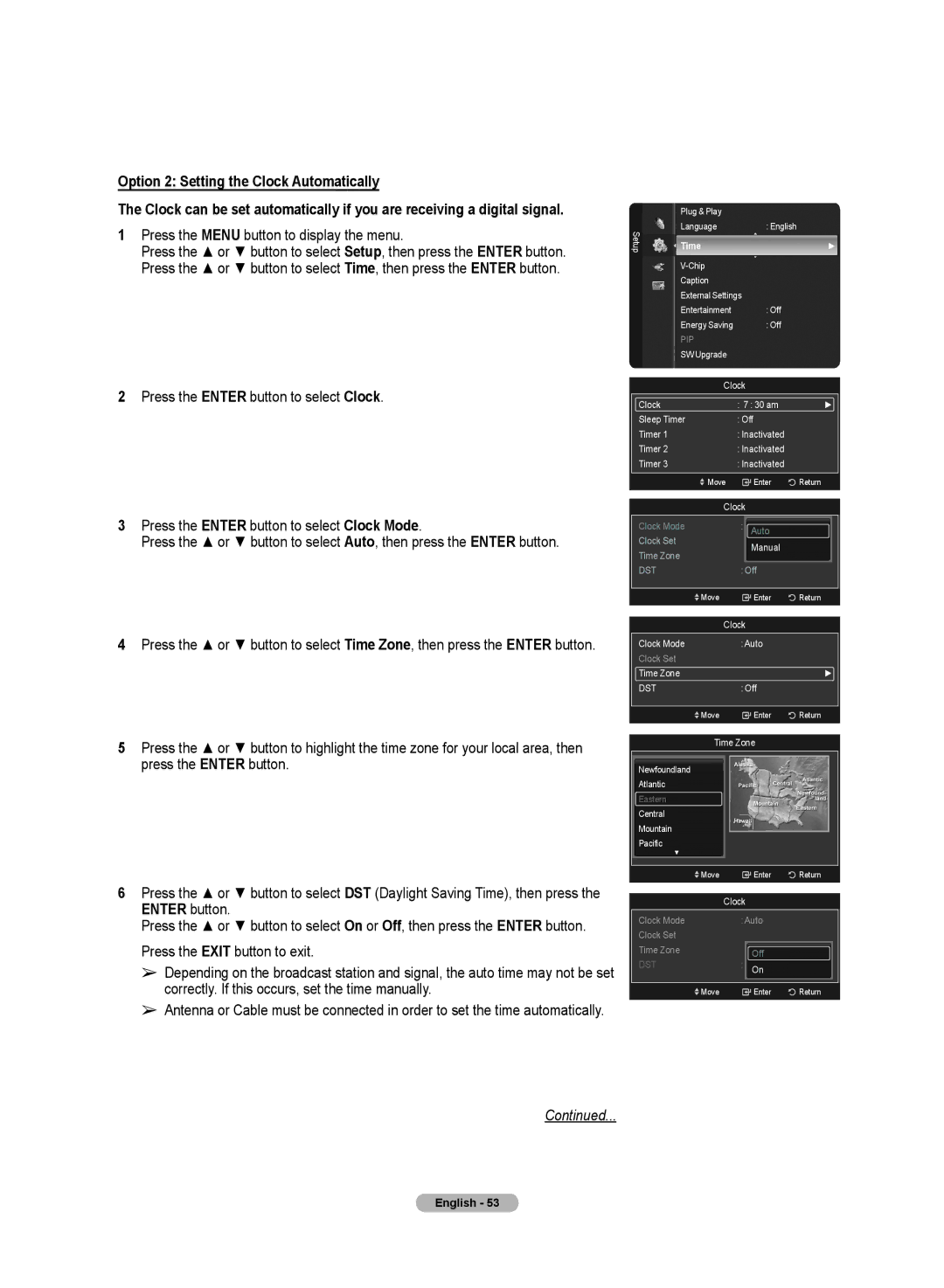 Samsung PN50A50SF user manual Dst 