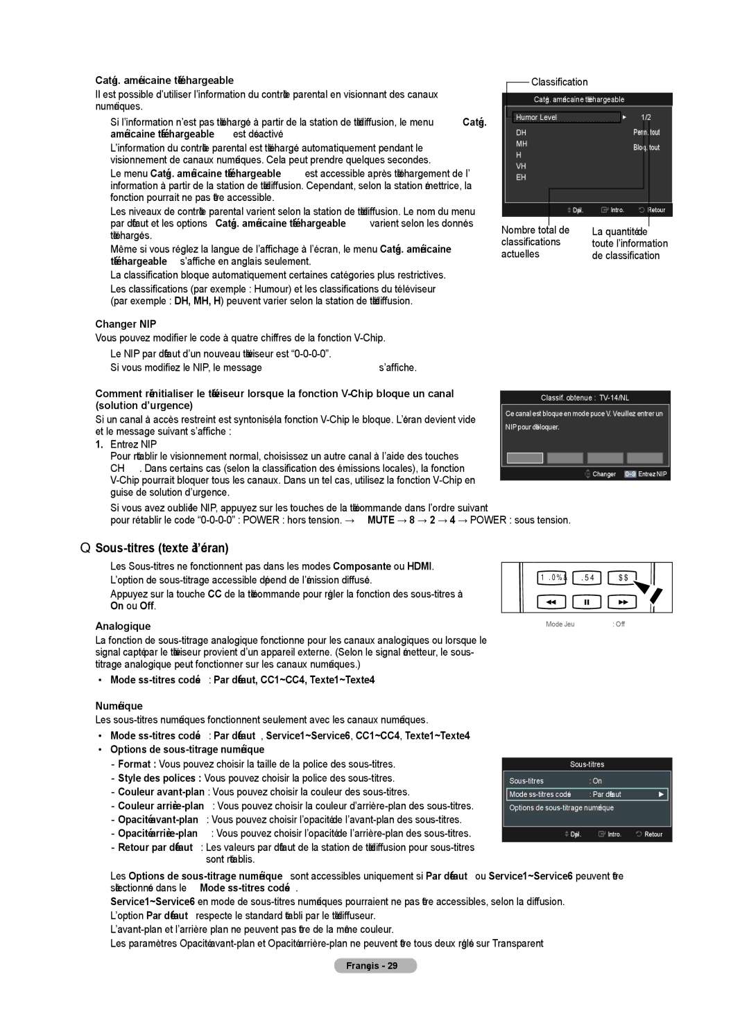 Samsung PN50B530S2F, PN5B50SF, PN58B530S2F user manual Sous-titres texte à l’écran 