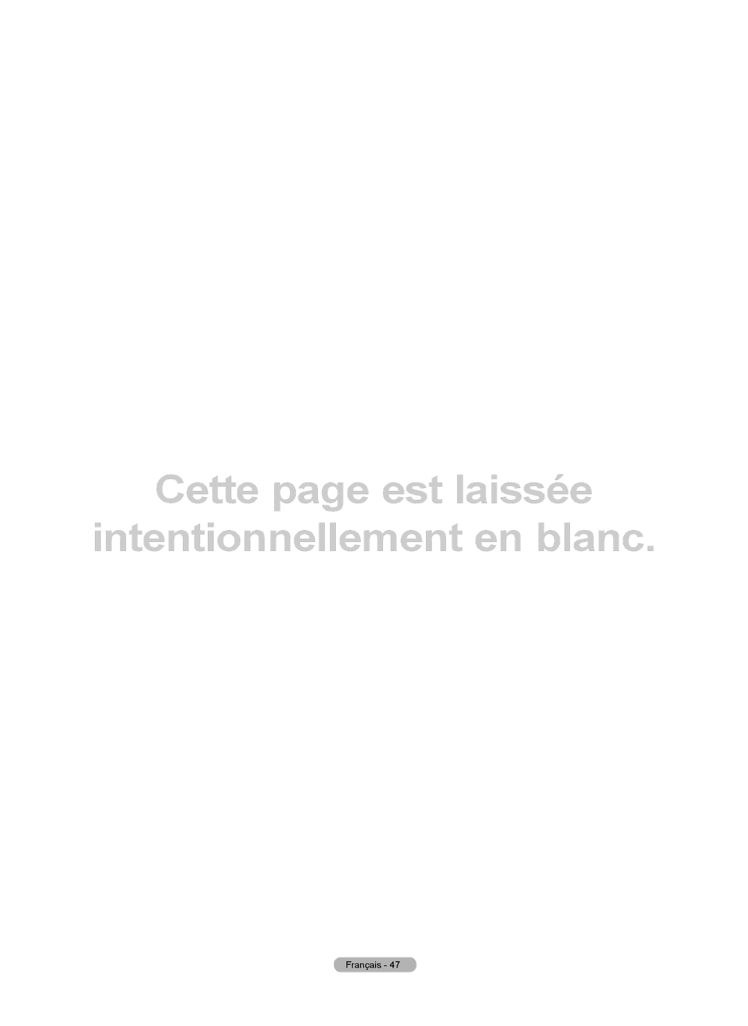 Samsung PN50B530S2F, PN5B50SF, PN58B530S2F user manual Cette page est laissée Intentionnellement en blanc 