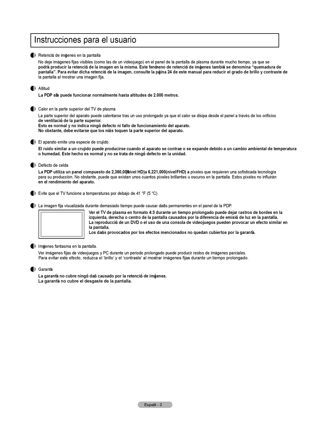 Samsung PN5B540SF user manual Instrucciones para el usuario 