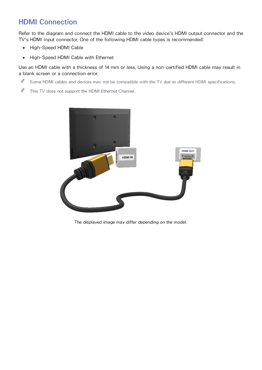 Samsung PN51F5500, PN60F5500, PN64F5500 manual Hdmi Connection 