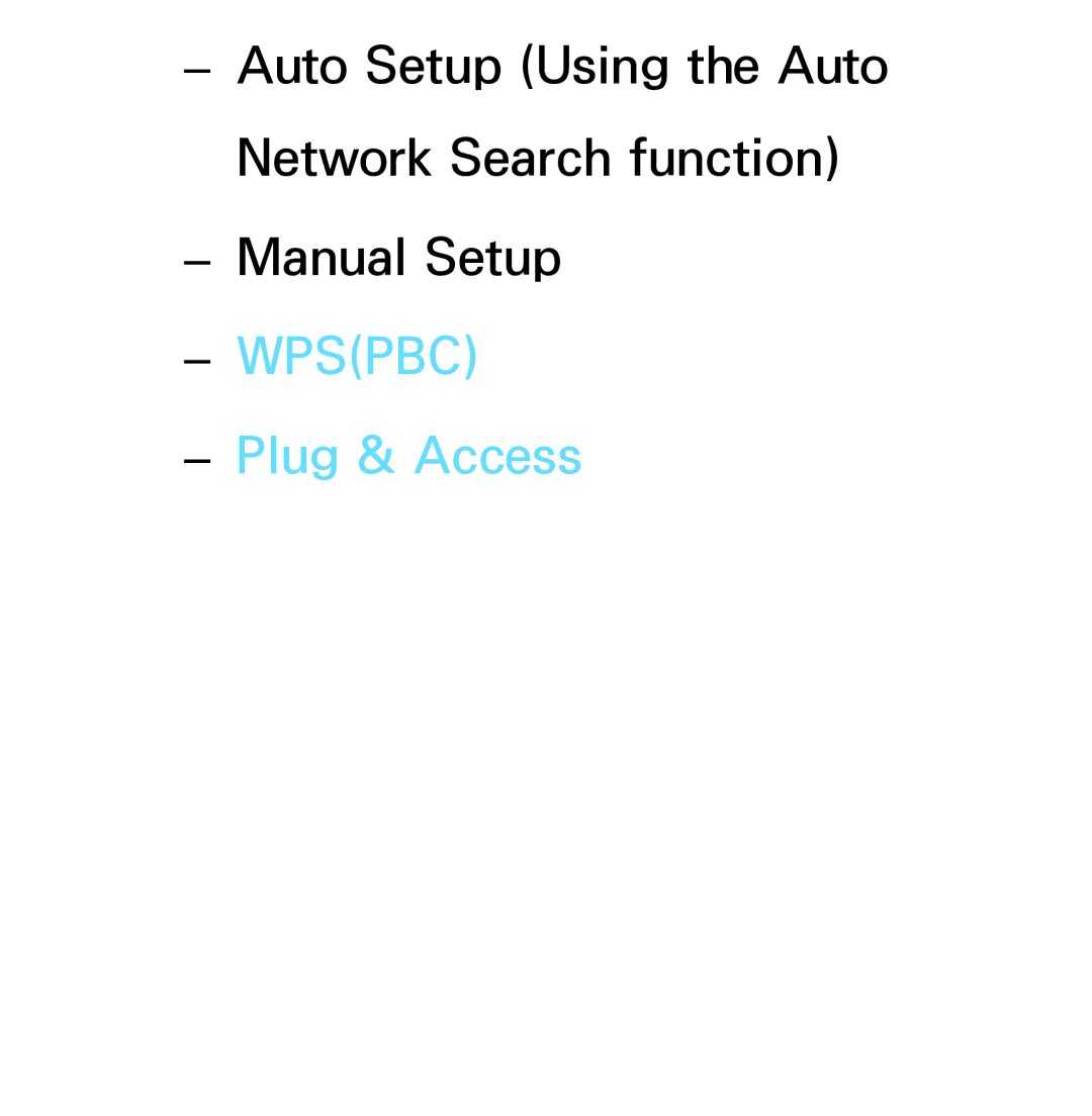 Samsung PN64E8000 manual Wpspbc, Plug & Access 