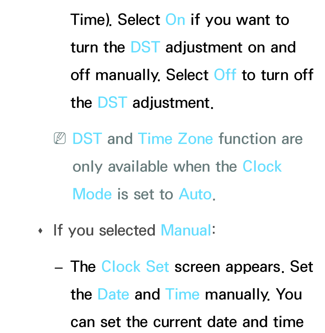 Samsung PN64E8000 manual ŒŒ If you selected Manual 