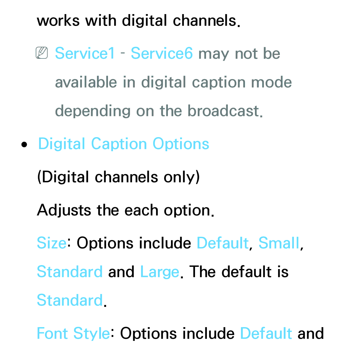 Samsung PN64E8000 manual Works with digital channels 