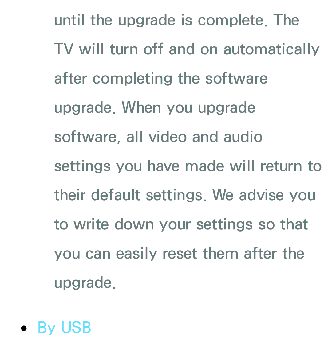 Samsung PN64E8000 manual By USB 