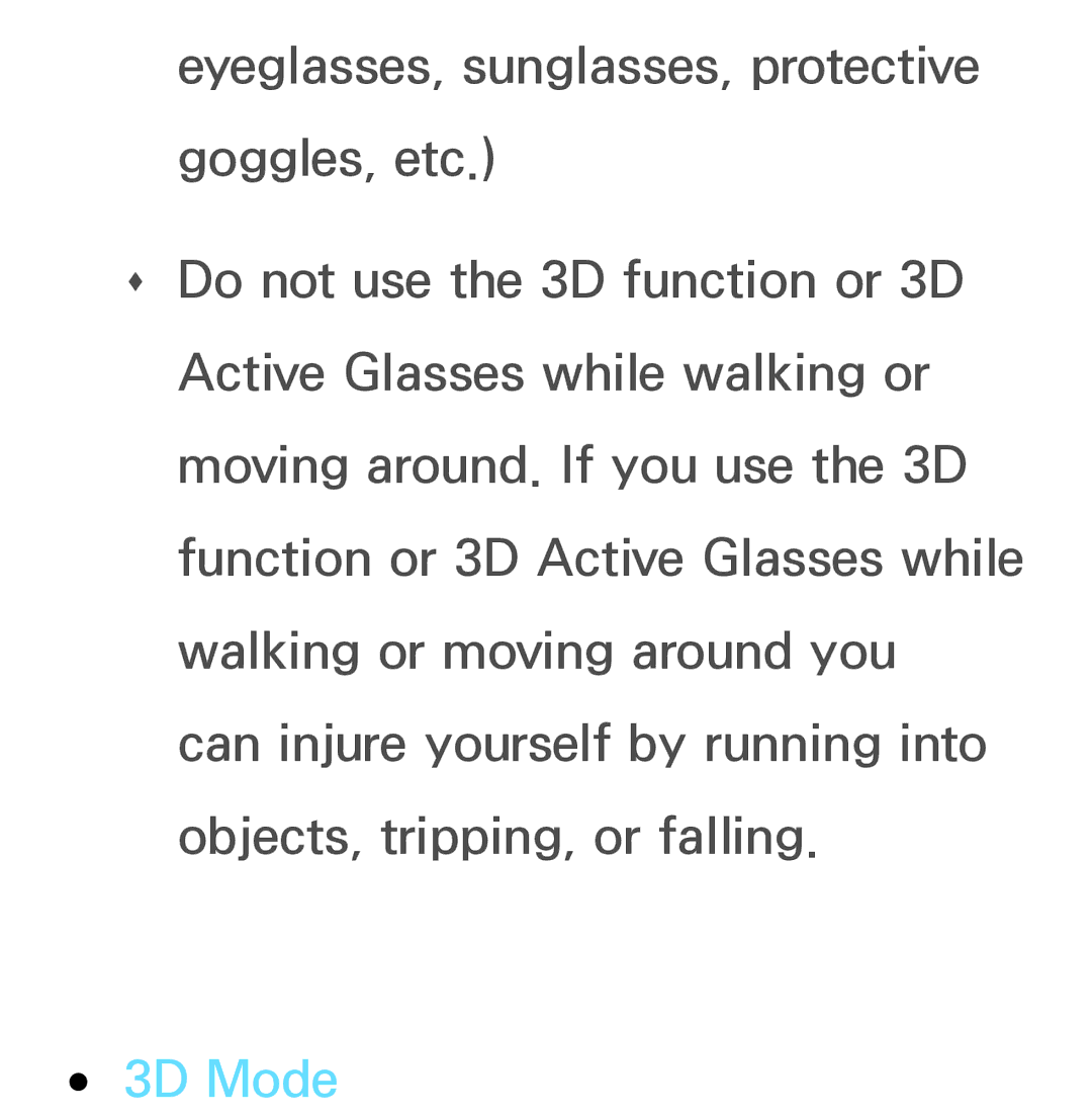 Samsung PN64E8000 manual 3D Mode 