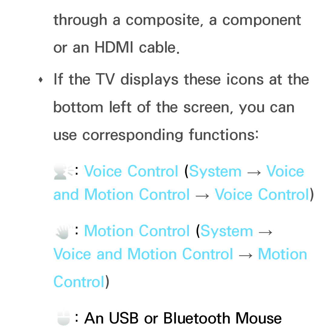 Samsung PN64E8000 manual An USB or Bluetooth Mouse 