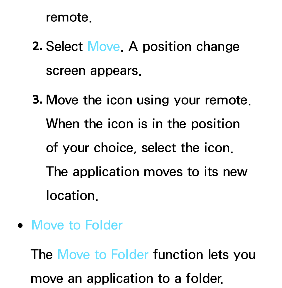 Samsung PN64E8000 manual Move to Folder 