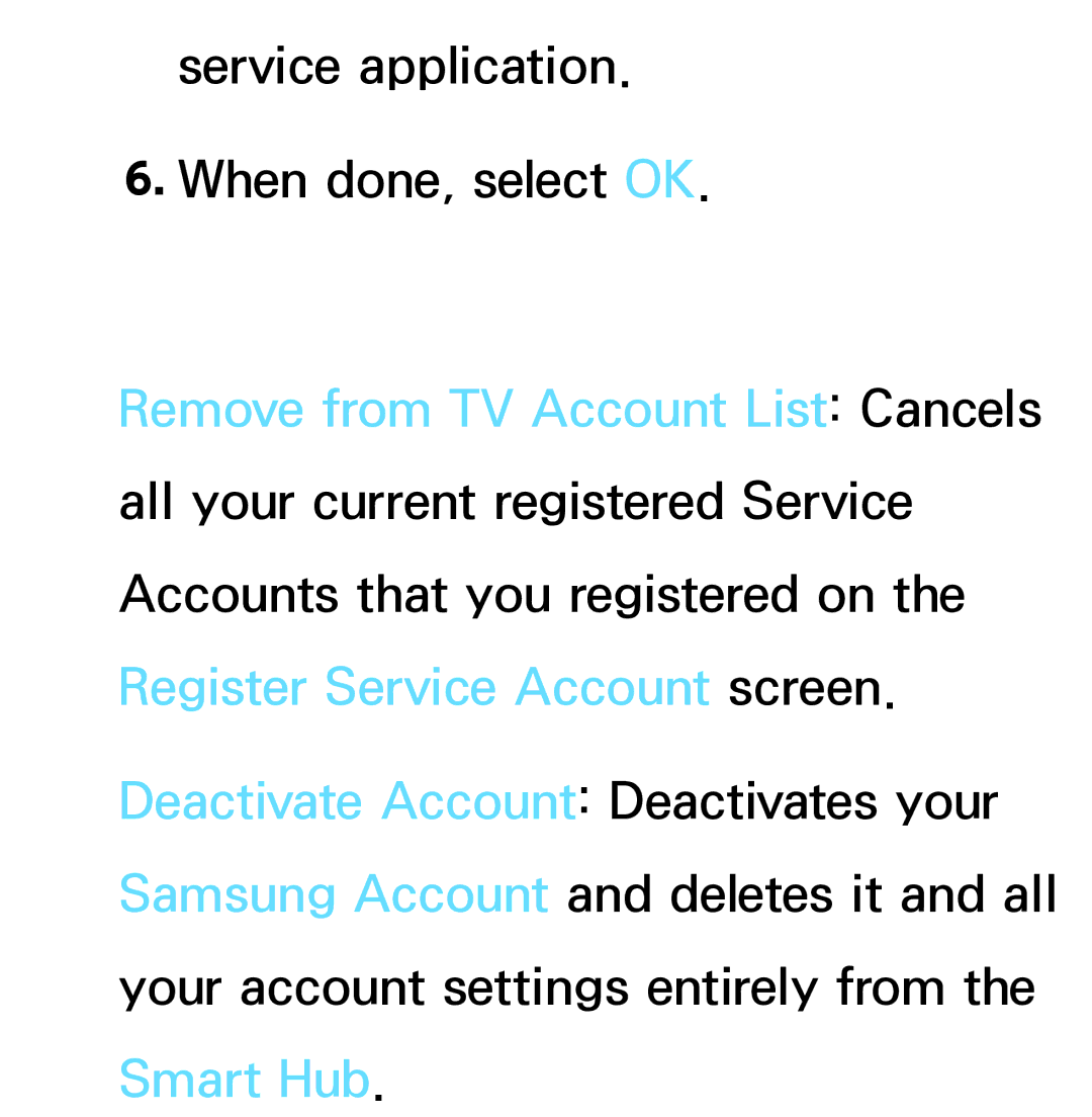 Samsung PN64E8000 manual Service application When done, select OK 