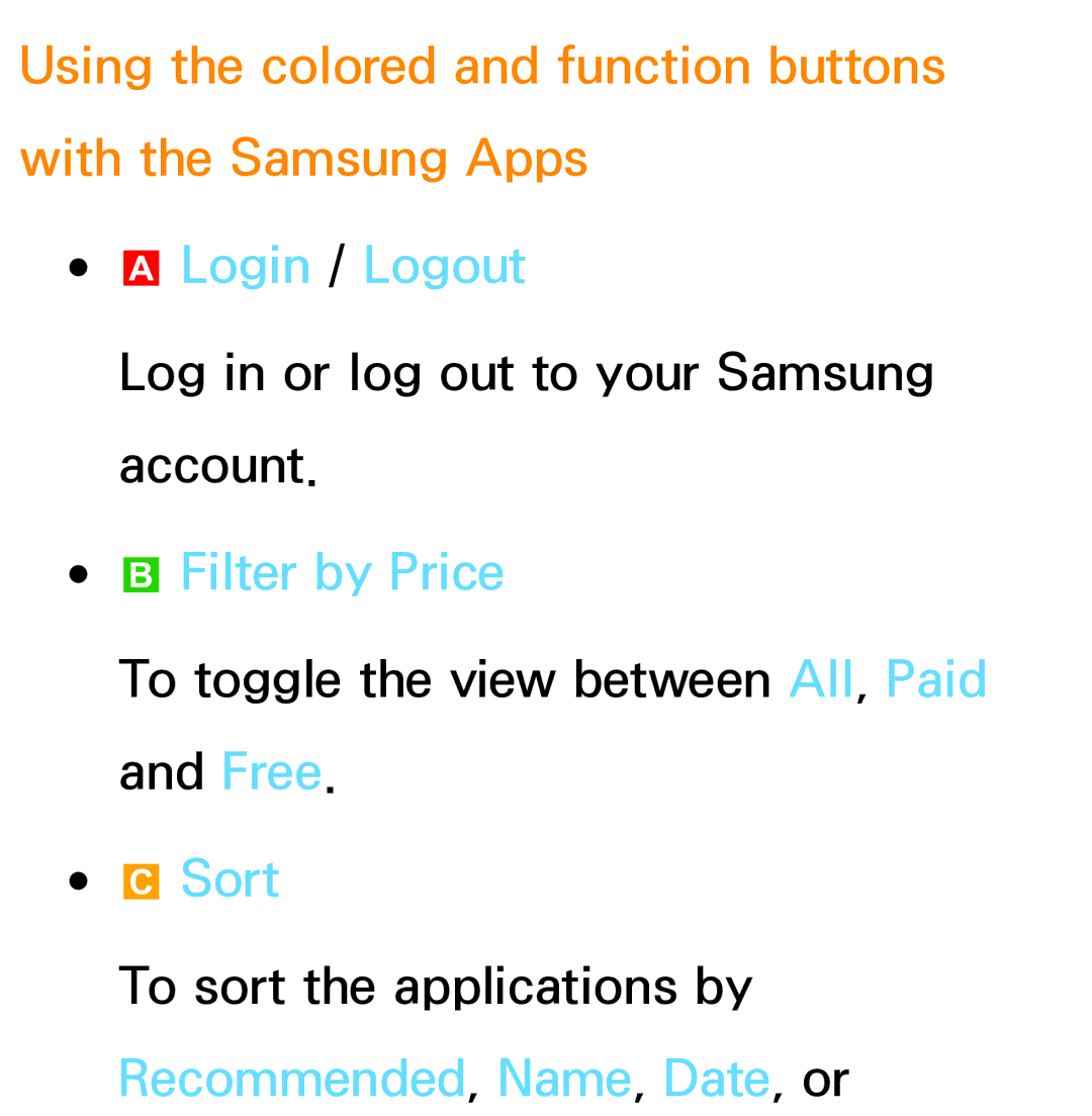 Samsung PN64E8000 manual Filter by Price, Sort 