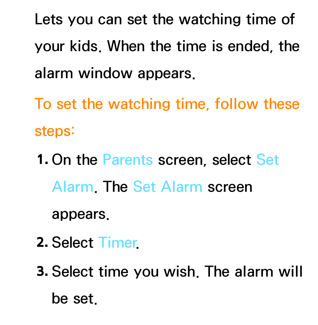 Samsung PN64E8000 manual To set the watching time, follow these steps 