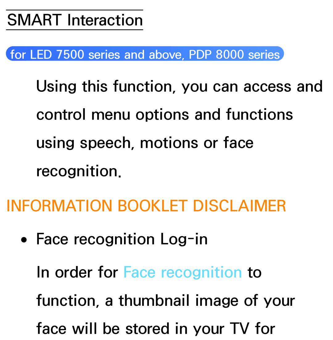 Samsung PN64E8000 manual Information Booklet Disclaimer 