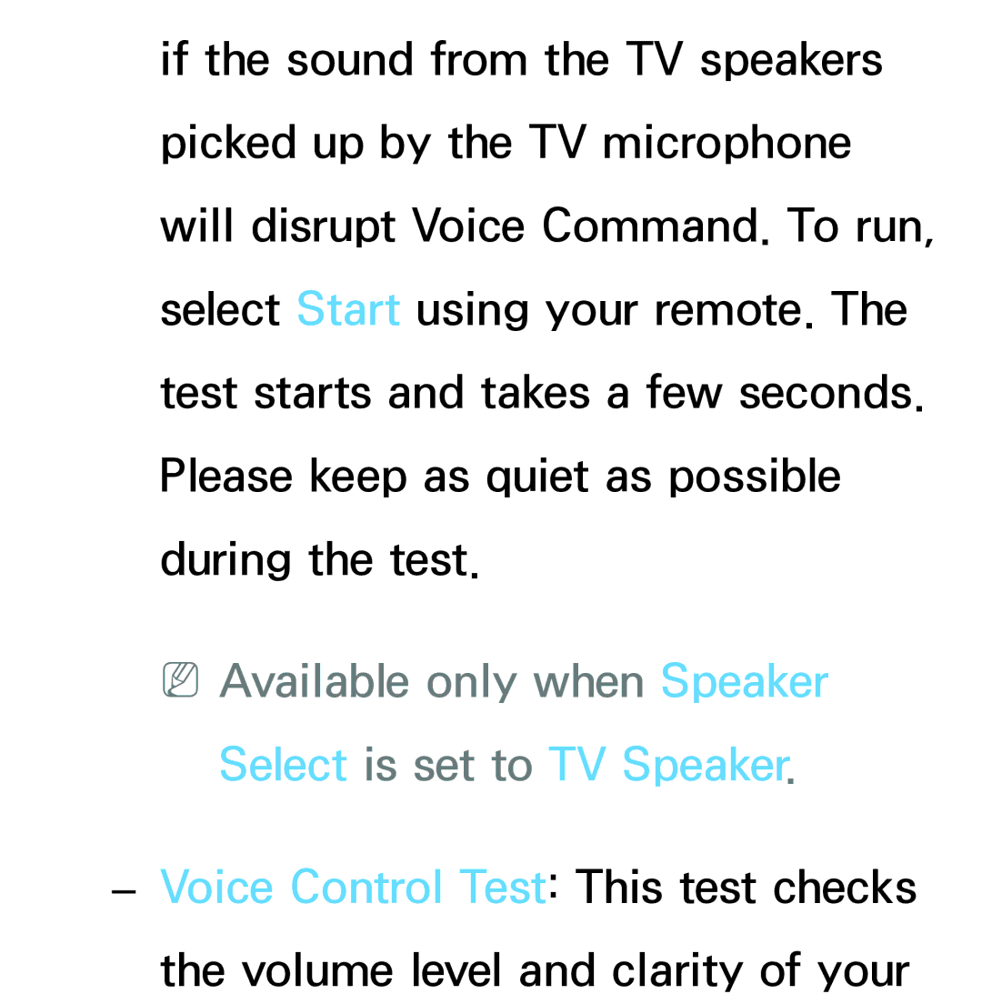 Samsung PN64E8000 manual NNAvailable only when Speaker Select is set to TV Speaker 