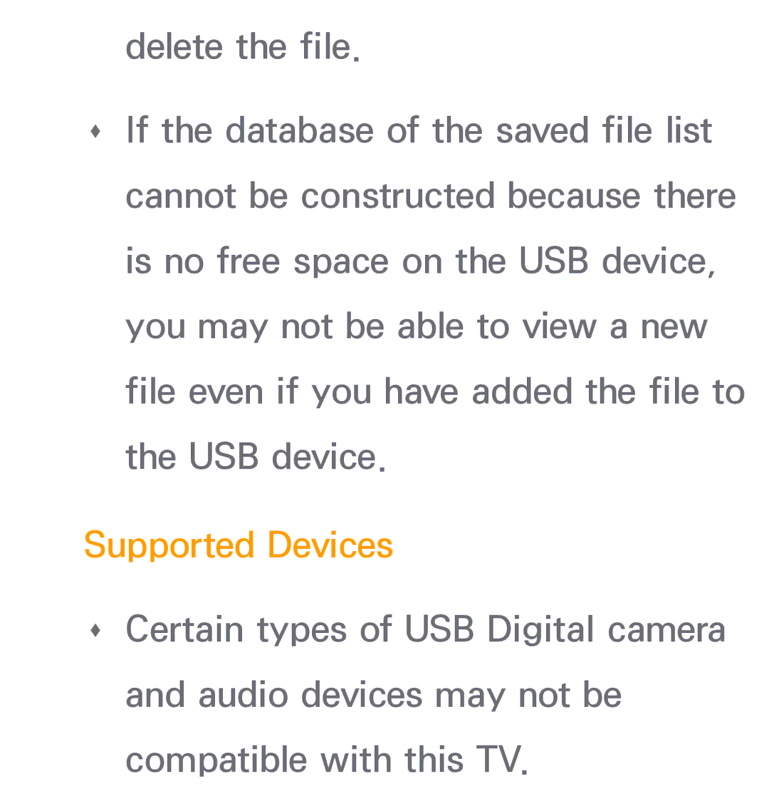 Samsung PN64E8000 manual Supported Devices 