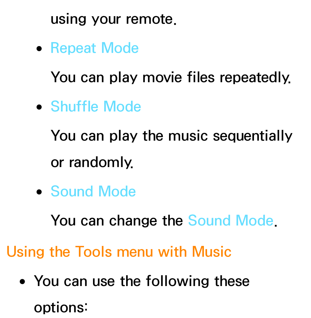 Samsung PN64E8000 manual Sound Mode 