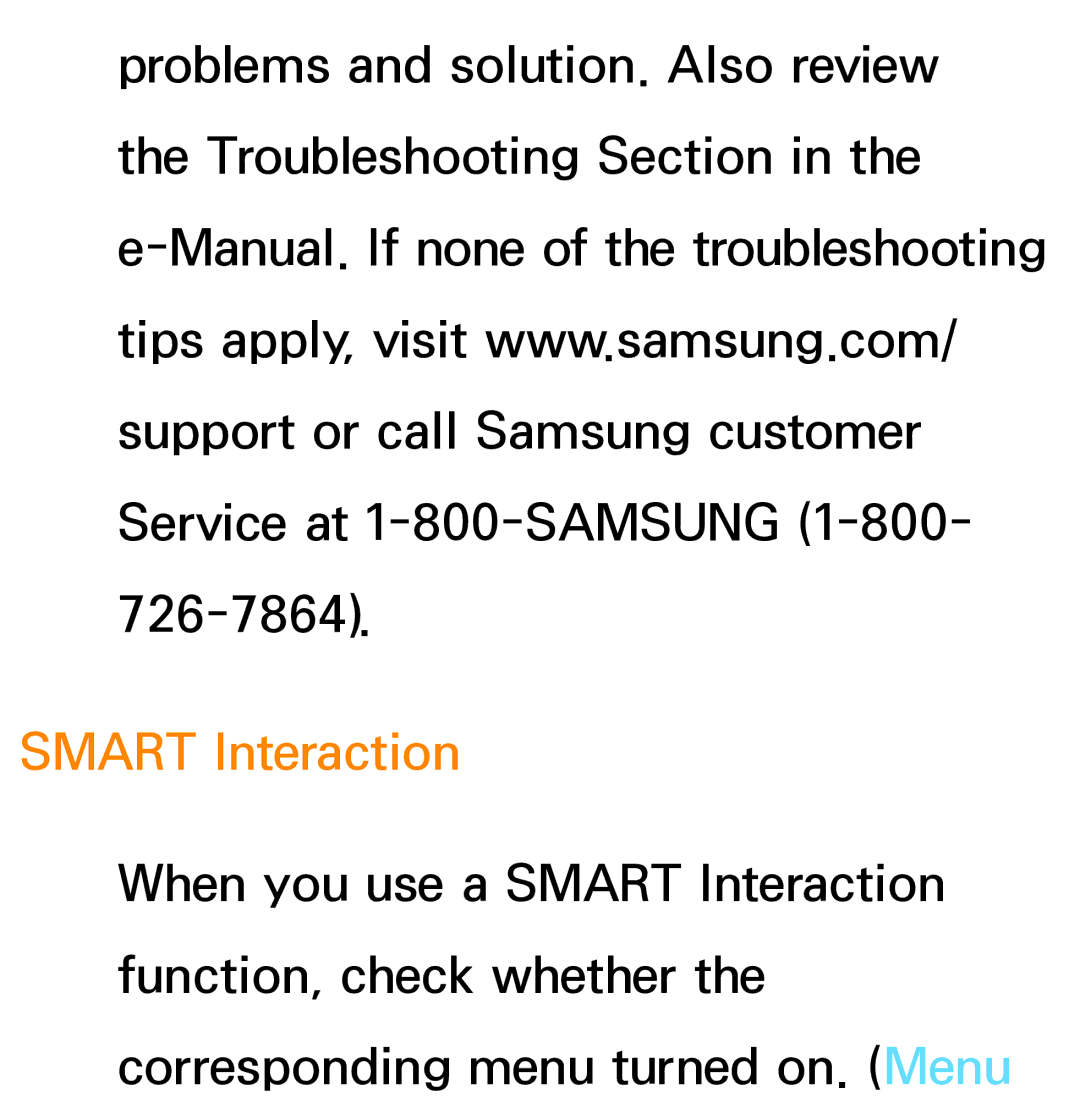 Samsung PN64E8000 manual Smart Interaction 