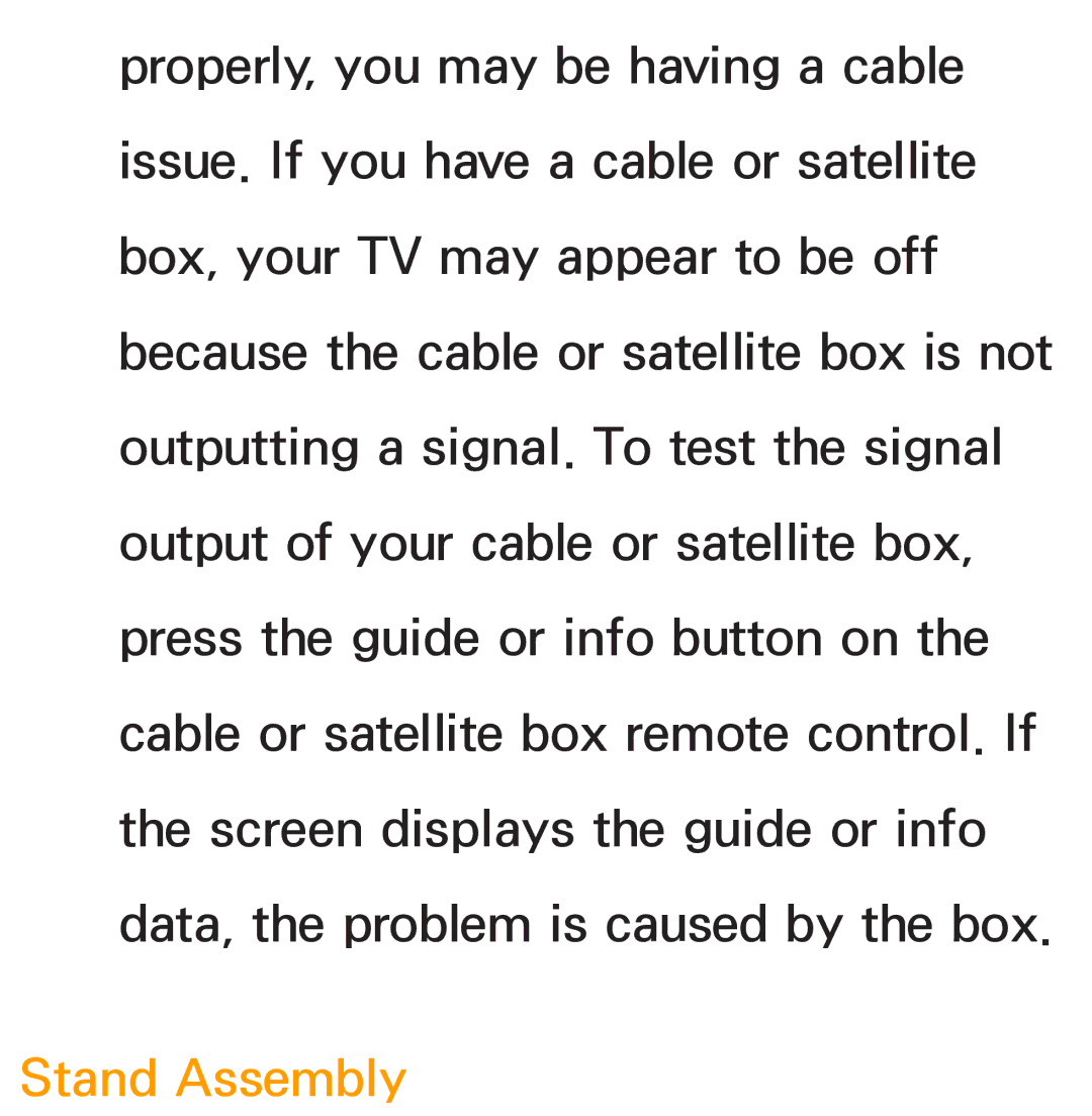 Samsung PN64E8000 manual Stand Assembly 