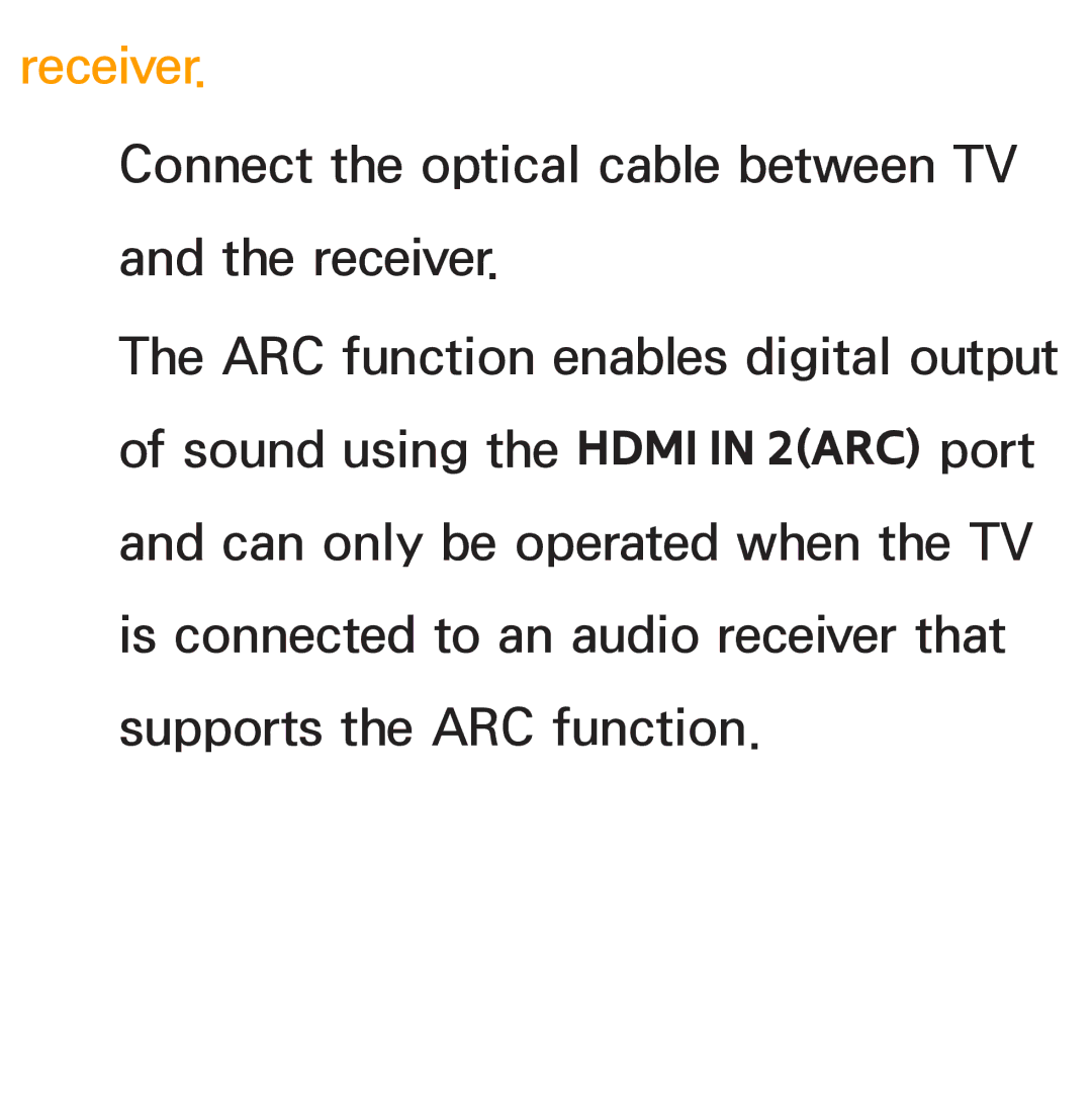 Samsung PN64E8000 manual Receiver 