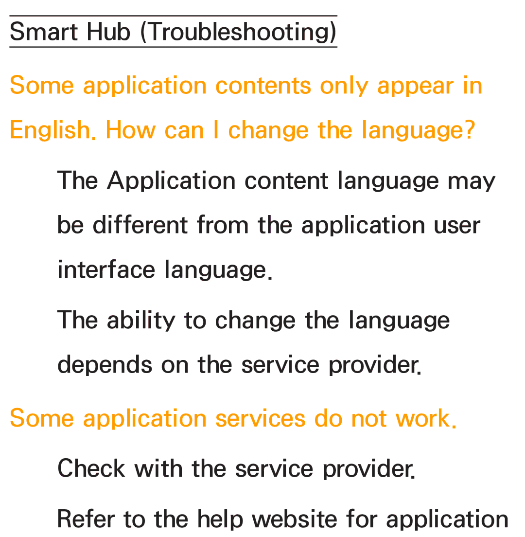 Samsung PN64E8000 manual Smart Hub Troubleshooting 