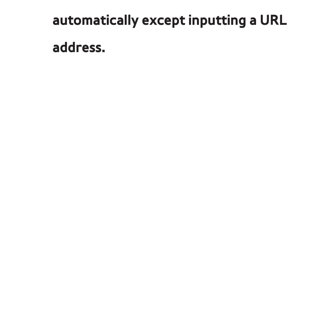 Samsung PN64E8000 manual Automatically except inputting a URL address 