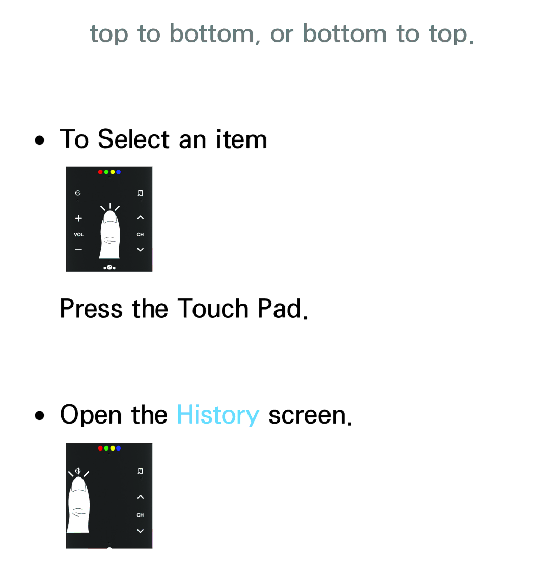 Samsung PN64E8000 manual Top to bottom, or bottom to top 