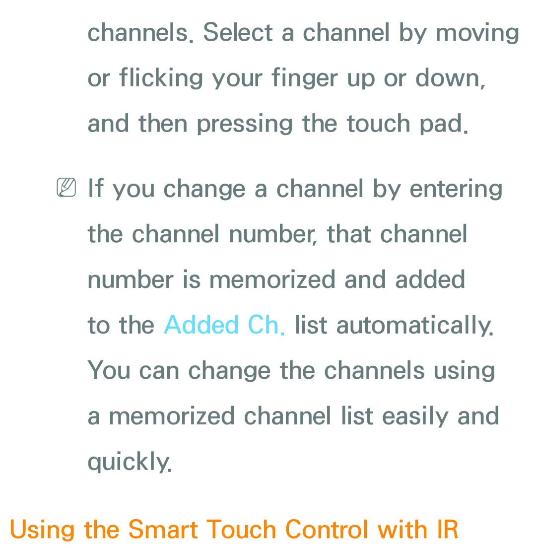 Samsung PN64E8000 manual Using the Smart Touch Control with IR 