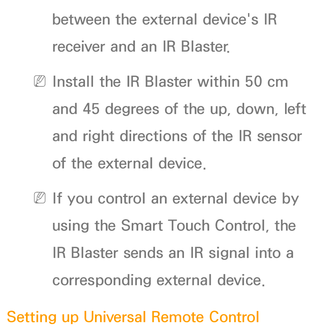 Samsung PN64E8000 manual Setting up Universal Remote Control 