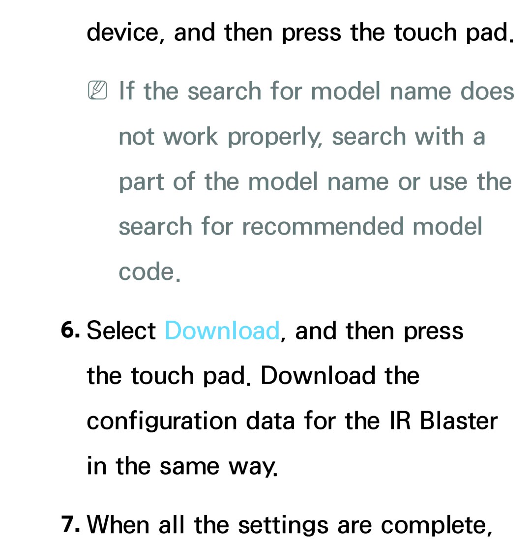 Samsung PN64E8000 manual Device, and then press the touch pad 