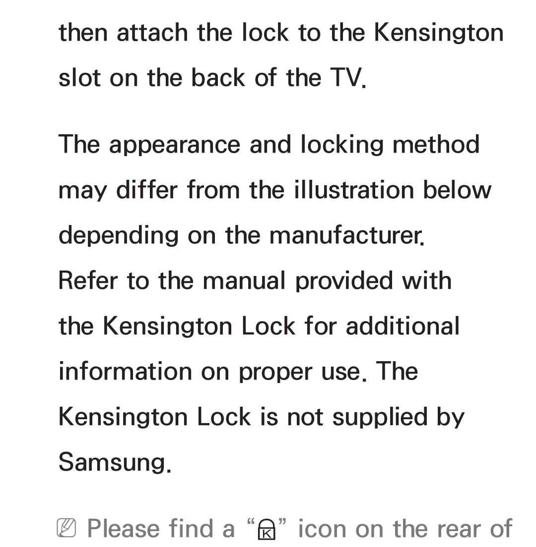 Samsung PN64E8000 manual NNPlease find a K icon on the rear 