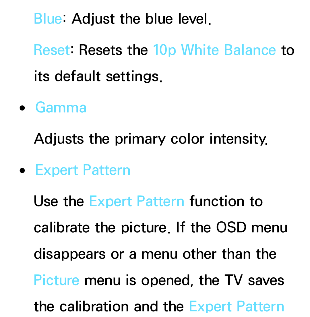 Samsung PN64E8000 manual Expert Pattern 