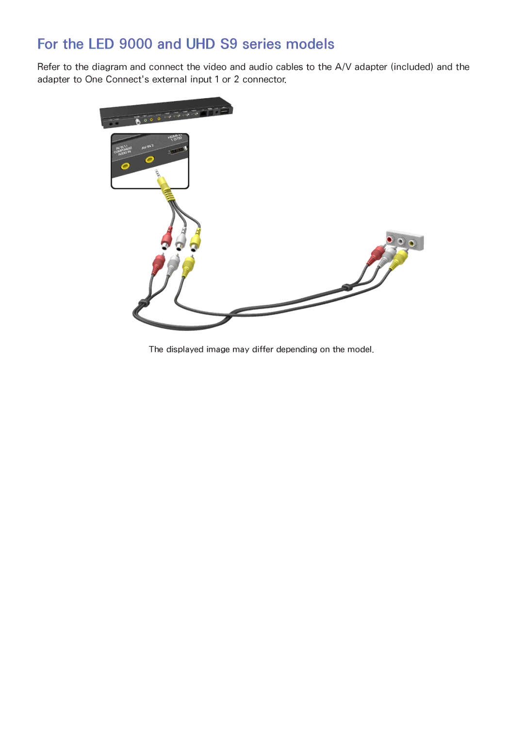 Samsung PN64F8500AF manual For the LED 9000 and UHD S9 series models 