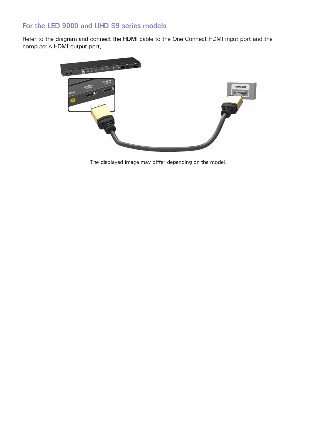 Samsung PN64F8500AF manual For the LED 9000 and UHD S9 series models 