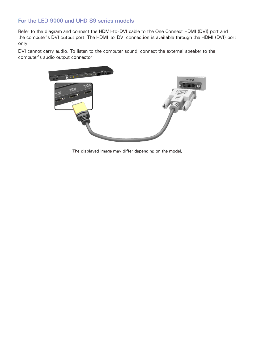 Samsung PN64F8500AF manual For the LED 9000 and UHD S9 series models 