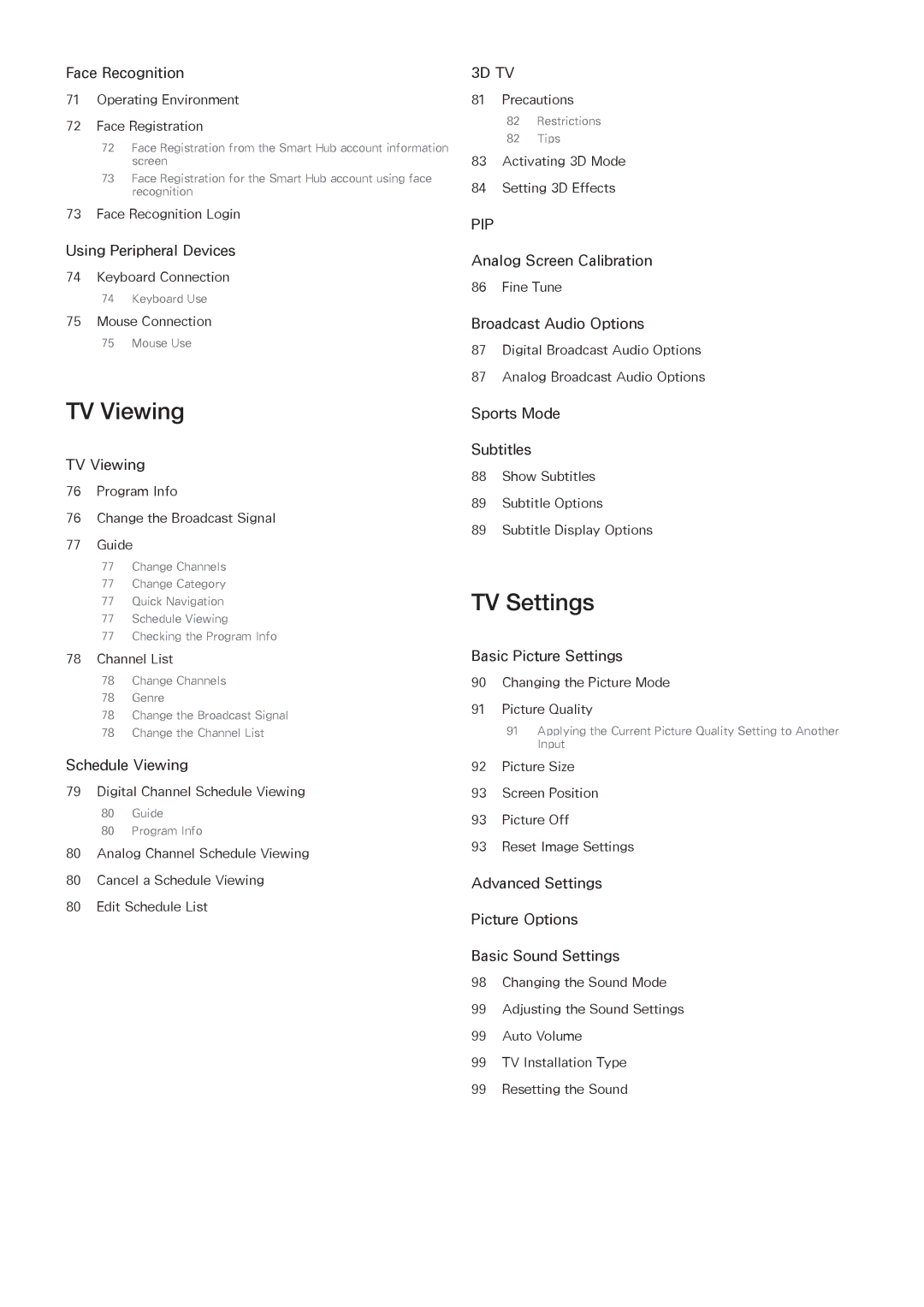 Samsung PN64F8500AF manual TV Viewing 